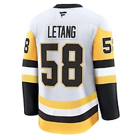 Maillot premium blanc Kris Letang des Penguins de Pittsburgh pour hommes