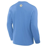 T-shirt à manches longues bleu clair Fanatics pour hommes, style rétro des Penguins de Pittsburgh