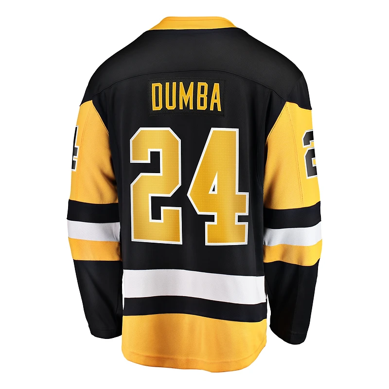 Maillot Fanatics Matt Dumba noir pour homme des Penguins de Pittsburgh, domicile Breakaway