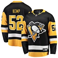 Men's Fanatics Philip Kemp Black Pittsburgh Penguins Home Breakaway Jersey