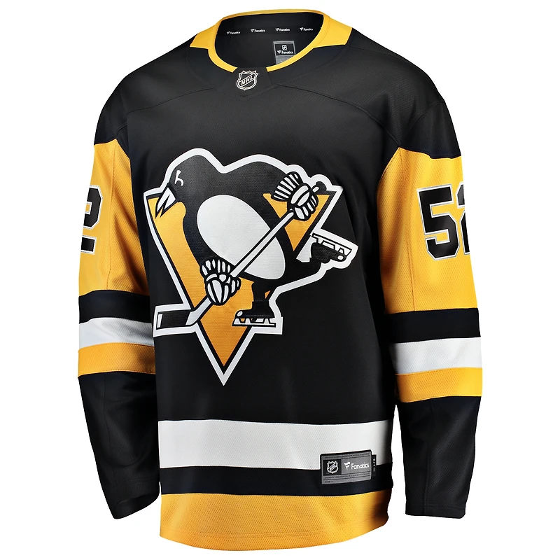 Maillot Philip Kemp noir pour homme, équipe nationale des Penguins de Pittsburgh, football américain