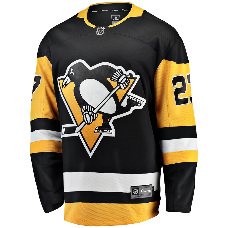 Fanatics pour hommes Ryan Graves - Maillot d'échappée à domicile noir des Penguins de Pittsburgh