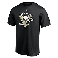 Fanatics Branded Ryan Whitney Black Pittsburgh Penguins Authentic Stack Retired Player Surnom et numéro T-shirt