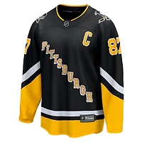 Maillot de joueur alternatif Premier Breakaway des Penguins Pittsburgh 2021/22 Sidney Crosby pour hommes Fanatics Black