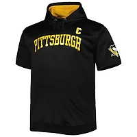Men's Fanatics Sidney Crosby Black Pittsburgh Penguins Big & Tall Captain Patch Name Number Pullover Hoodie
