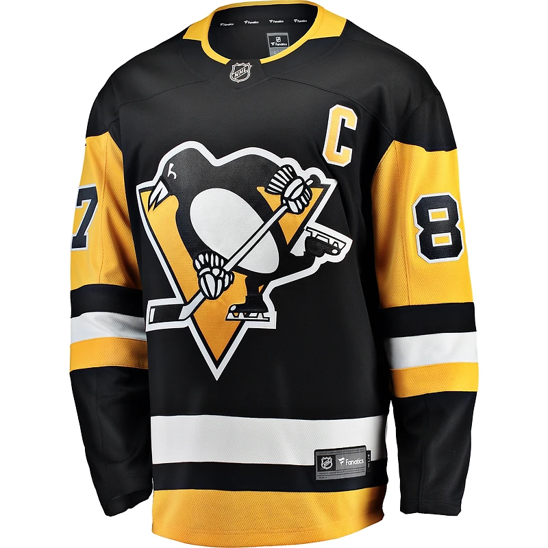 Men's Fanatics Sidney Crosby Black Pittsburgh Penguins Home Breakaway Jersey