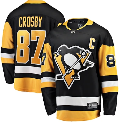 Men's Fanatics Sidney Crosby Black Pittsburgh Penguins Home Breakaway Jersey