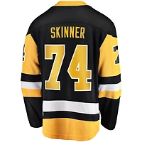Men's Fanatics Stuart Skinner Black Pittsburgh Penguins Home Breakaway Jersey