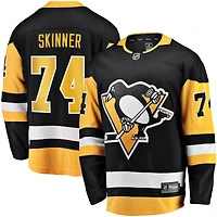 Maillot domicile noir Stuart Skinner des Penguins de Pittsburgh pour homme (modèle Breakaway) Fanatics