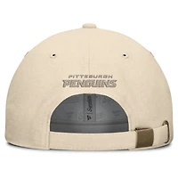 Casquette ajustable en toile pour homme Fanatics Tan Pittsburgh Penguins Front Office
