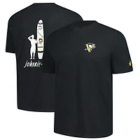 T-shirt johnnie-O pour homme, motif anthracite, chiné des Penguins de Pittsburgh