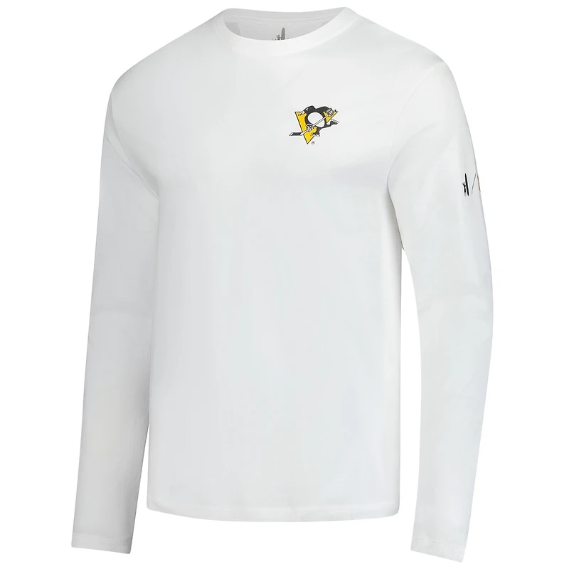 Men's johnnie-O White Pittsburgh Penguins Adam Long Sleeve T-Shirt