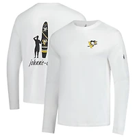Men's johnnie-O White Pittsburgh Penguins Adam Long Sleeve T-Shirt
