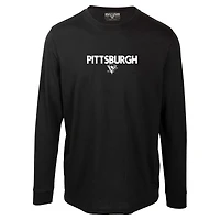 Men's Levelwear  Black Pittsburgh Penguins Oscar City Capsule Long Sleeve T-Shirt