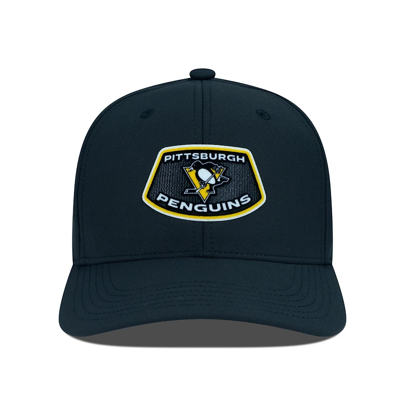 Casquette Rise Skylight Flex noire pour homme des Penguins de Pittsburgh Levelwear