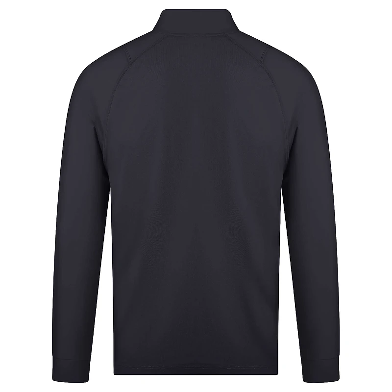 Men's Levelwear Black Pittsburgh Penguins Theory Insignia Core Raglan Quarter-Zip Pullover Top
