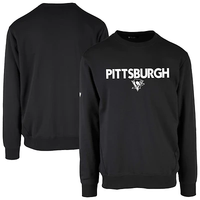 Men's Levelwear  Black Pittsburgh Penguins Zane City Capsule Pullover Sweatshirt