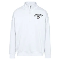Men's Levelwear  White Pittsburgh Penguins Murray City Capsule Quarter-Zip Sweatshirt