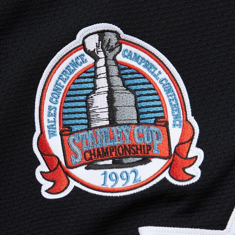 Maillot de jeu puissance Mario Lemieux noir pour homme des Penguins Pittsburgh