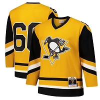 Maillot de jeu puissance Mario Lemieux Gold Pittsburgh Penguins 1984-85 pour homme