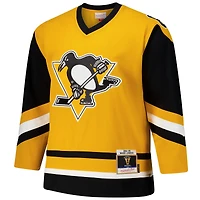 Maillot de jeu puissance Mario Lemieux Gold Pittsburgh Penguins 1984-85 pour homme