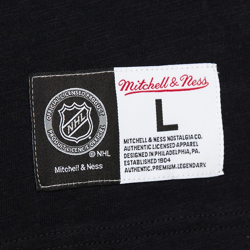Men's Mitchell & Ness  Black/Gold Pittsburgh Penguins Legendary Slub Raglan Long Sleeve T-Shirt