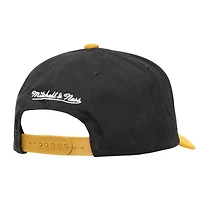Casquette ajustable Mitchell & Ness Pro Crown noire/dorée pour homme des Penguins de Pittsburgh