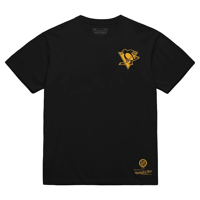Men's Mitchell & Ness Black Pittsburgh Penguins Core Penalty Box 3.0 T-Shirt