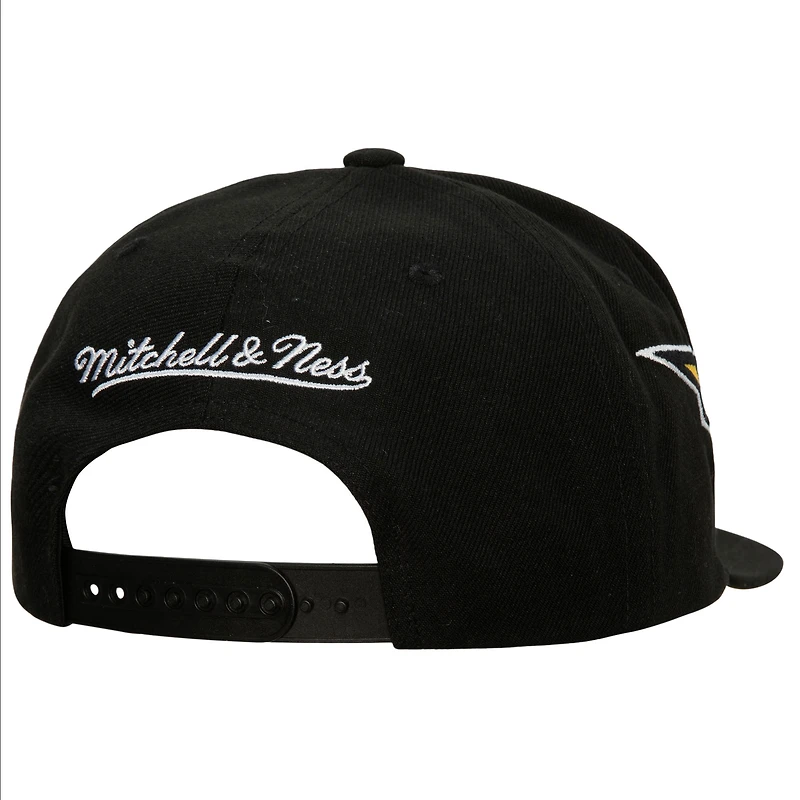 Men's Mitchell & Ness Black Pittsburgh Penguins Double Trouble Lightning Snapback Hat