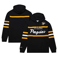 Men's Mitchell & Ness Black Pittsburgh Penguins Head Coach Pullover Hoodie