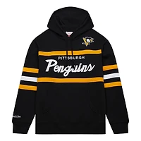 Men's Mitchell & Ness Black Pittsburgh Penguins Head Coach Pullover Hoodie