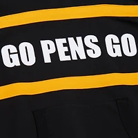 Sweat à capuche noir Mitchell & Ness pour homme avec slogan de l'entraîneur-chef des Penguins Pittsburgh