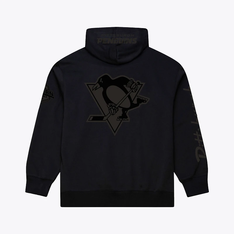 Sweat à capuche polaire Phantom noir Mitchell & Ness pour homme