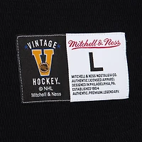 Men's Mitchell & Ness  Black Pittsburgh Penguins Thermal Henley Long Sleeve T-Shirt