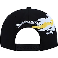 Men's Mitchell & Ness Black Pittsburgh Penguins Vintage Paintbrush Snapback Hat