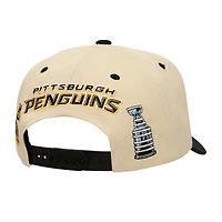 Men's Mitchell & Ness  Cream Pittsburgh Penguins Soul Legacy Defined Two-Tone Pro Crown Adjustable Hat