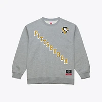 Sweat-shirt en polaire Mitchell & Ness gris chiné pour homme