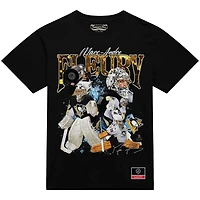 T-shirt noir Mitchell & Ness Marc-André Fleury pour homme, motif collage des Penguins de Pittsburgh
