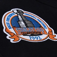 Sweat à capuche premium Mitchell & Ness Mario Lemieux noir pour homme, Penguins de Pittsburgh 1992, nom et numéro