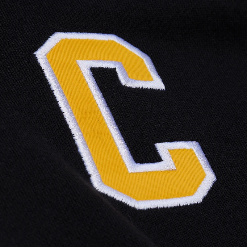 Men's Mitchell & Ness Mario Lemieux Black Pittsburgh Penguins 1992 Name Number Premium Pullover Hoodie