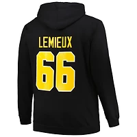 Chandail à capuchon noir avec nom et numéro des Penguins de Pittsburgh Mitchell & Ness Mario Lemieux pour hommes