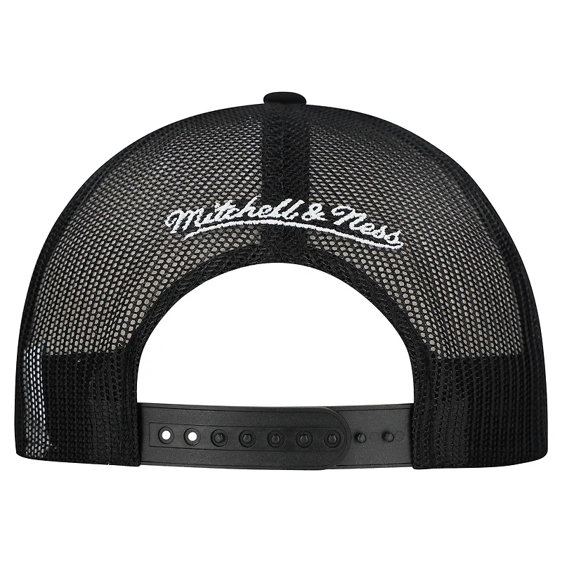 Casquette ajustable blanche/noire pour homme Mitchell & Ness Pittsburgh Penguins Gridlock Trucker