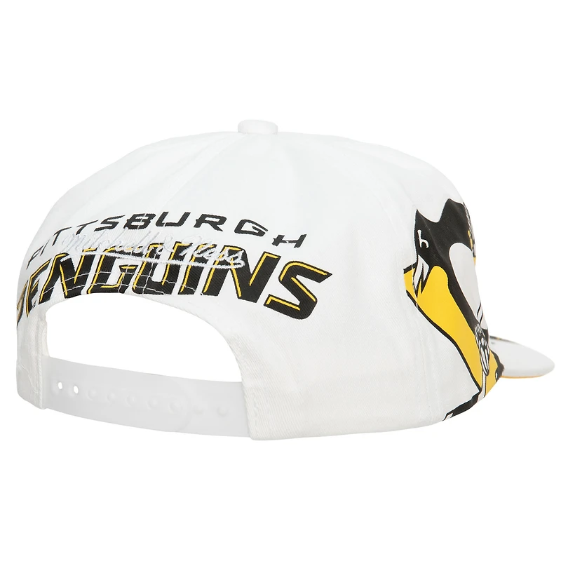 Casquette Snapback Pittsburgh Penguins In Your Face Deadstock blanche Mitchell & Ness pour homme