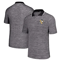 Polo raglan stratégique MSX par Michael Strahan pour hommes, noir, Pittsburgh Penguins