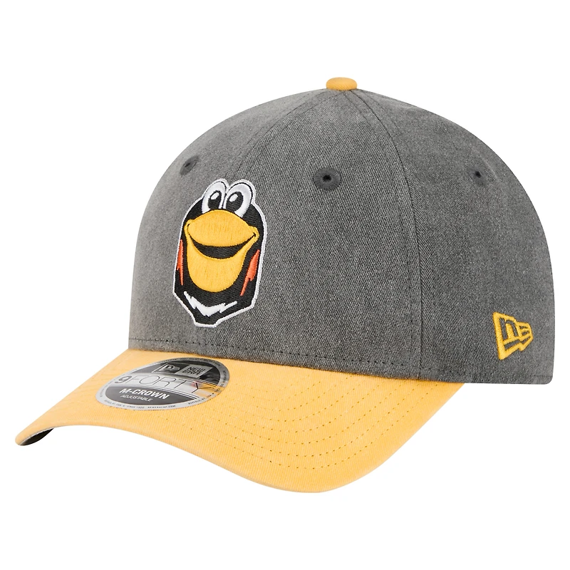 Men's New Era Black/Gold Pittsburgh Penguins Mascot 2-Tone 9FORTY Adjustable Hat