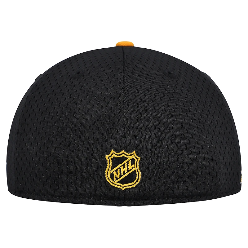 Men's New Era Black/Gold Pittsburgh Penguins Mesh Crown Two-Tone 59FIFTY Fitted Hat