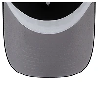 Men's New Era Black/White Pittsburgh Penguins Skater Patch A-Frame 9FORTY Adjustable Trucker Hat