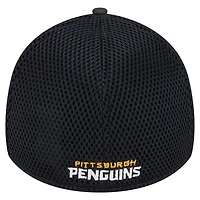 Men's New Era  Black Pittsburgh Penguins Active Subtle Camo 39THIRTY Flex Hat
