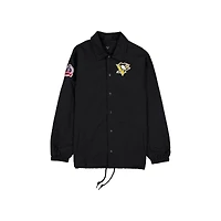 Men's New Era  Black Pittsburgh Penguins Champs Full-Snap Jacket
