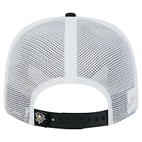 Casquette extensible à boutons-pression Core Trucker 9SEVENTY noire des Penguins de Pittsburgh de New Era pour homme